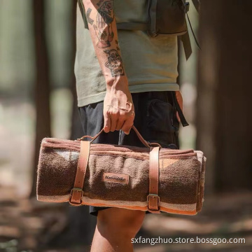 tripe layer outdoor folding printed tote picnic blanket